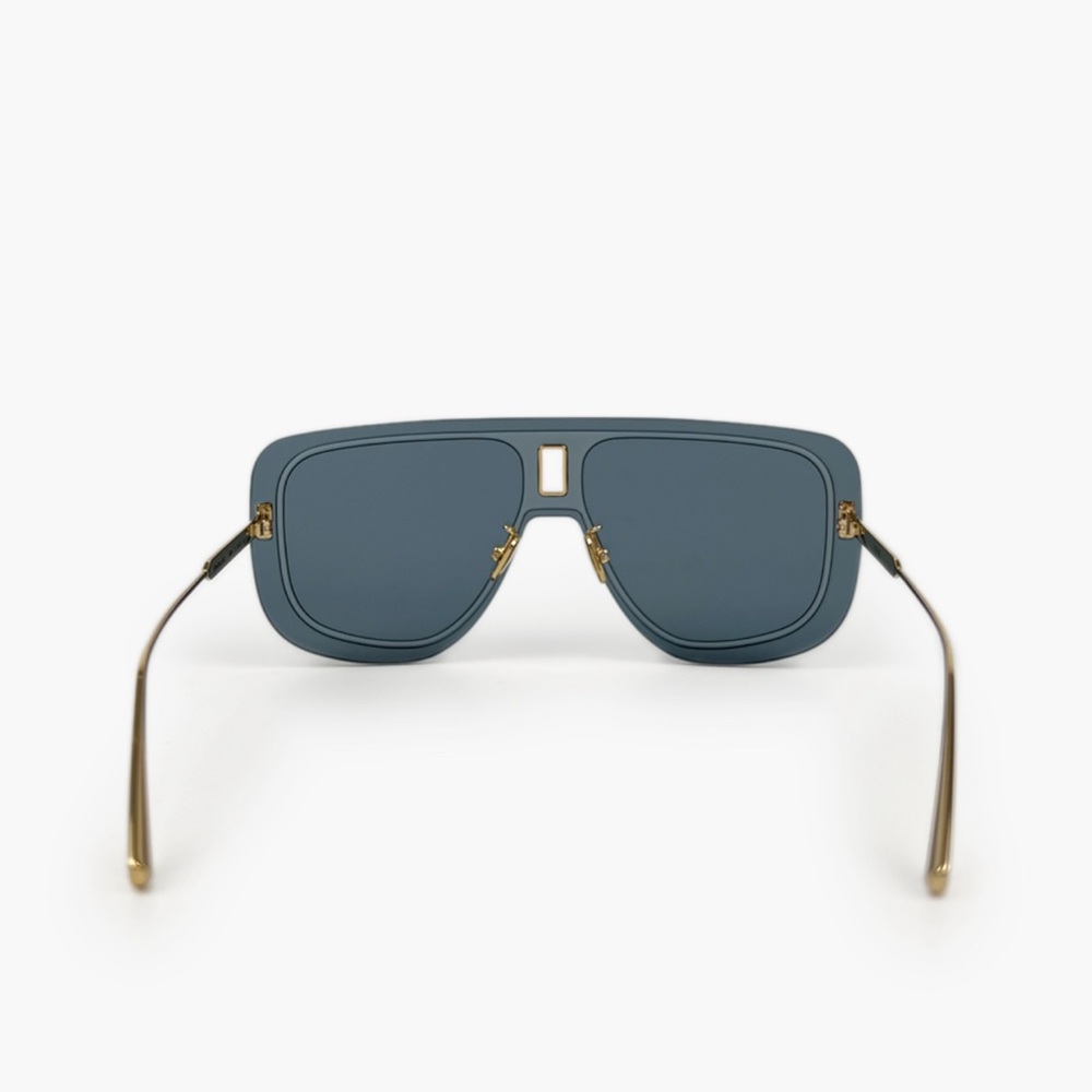 💯AUTH NEW ULTRADIOR MU Christian Dior Sunglasses & Case oversized Blue Gold - Picture 13 of 16